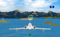 Airplane Simulator Island Travel: Airplane Flying Through Loops