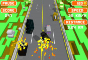 Blocky Roads: Car Accident Blocky Street