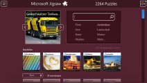 Microsoft Jigsaw: Menu